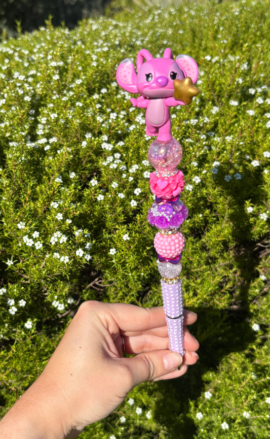 Pink & Purple Character Fancy Pen - Long