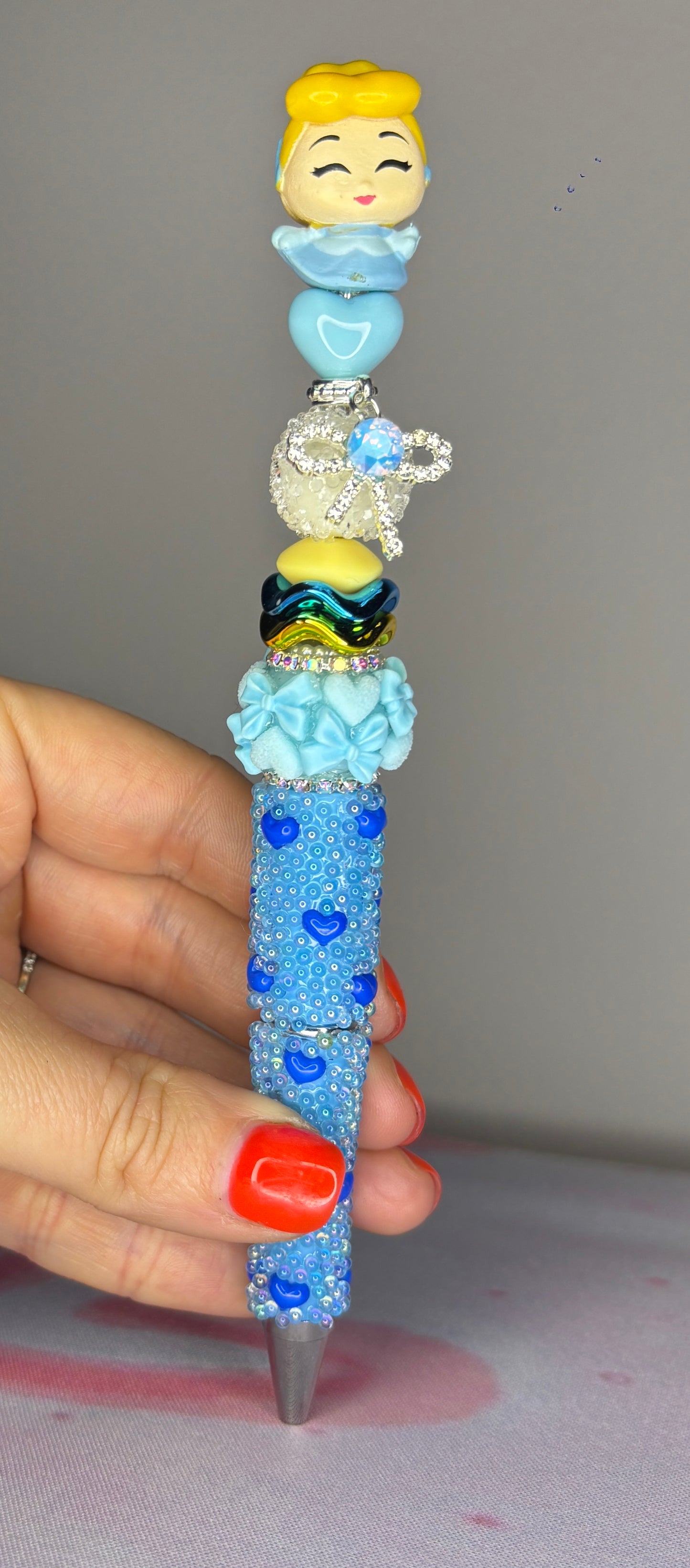 Blue Princess Fancy Pen - Short