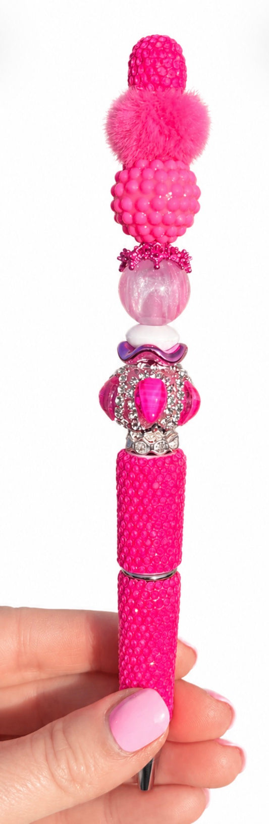 Hot Pink Rhinestone Pen - Medium