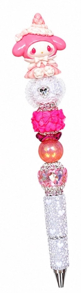 Pink & White Character Fancy Pen – Medium
