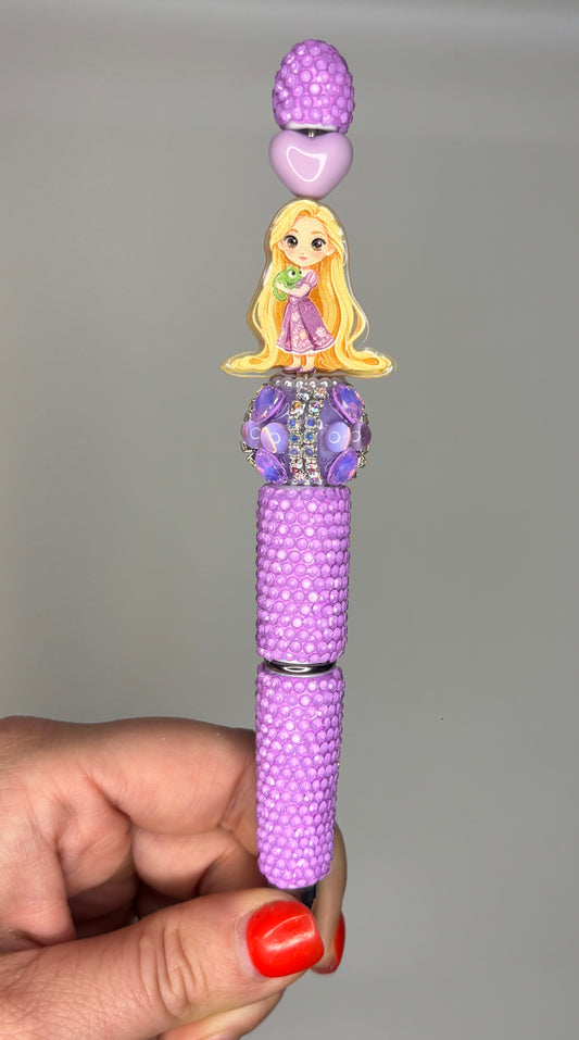 Princess-Inspired Purple Fancy Pen - Short